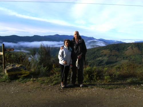 Virginia y Miguel en el camino